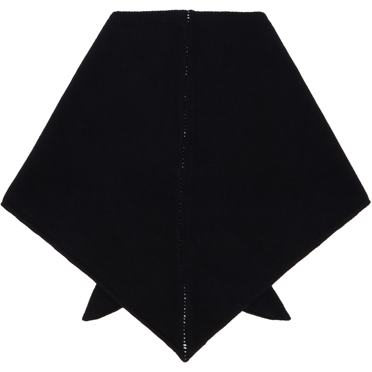  Mm6 Maison Margiela Black Wool-blend Scarf 
