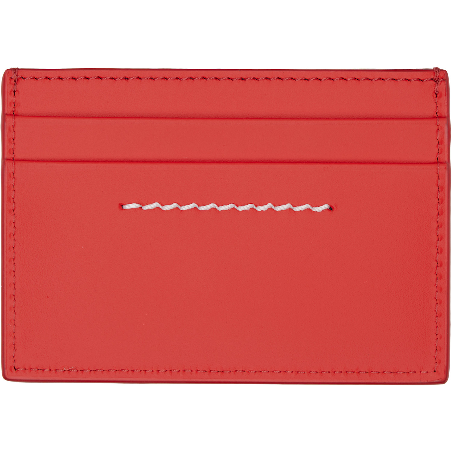  Mm6 Maison Margiela Orange Numeric Leather Card Holder 