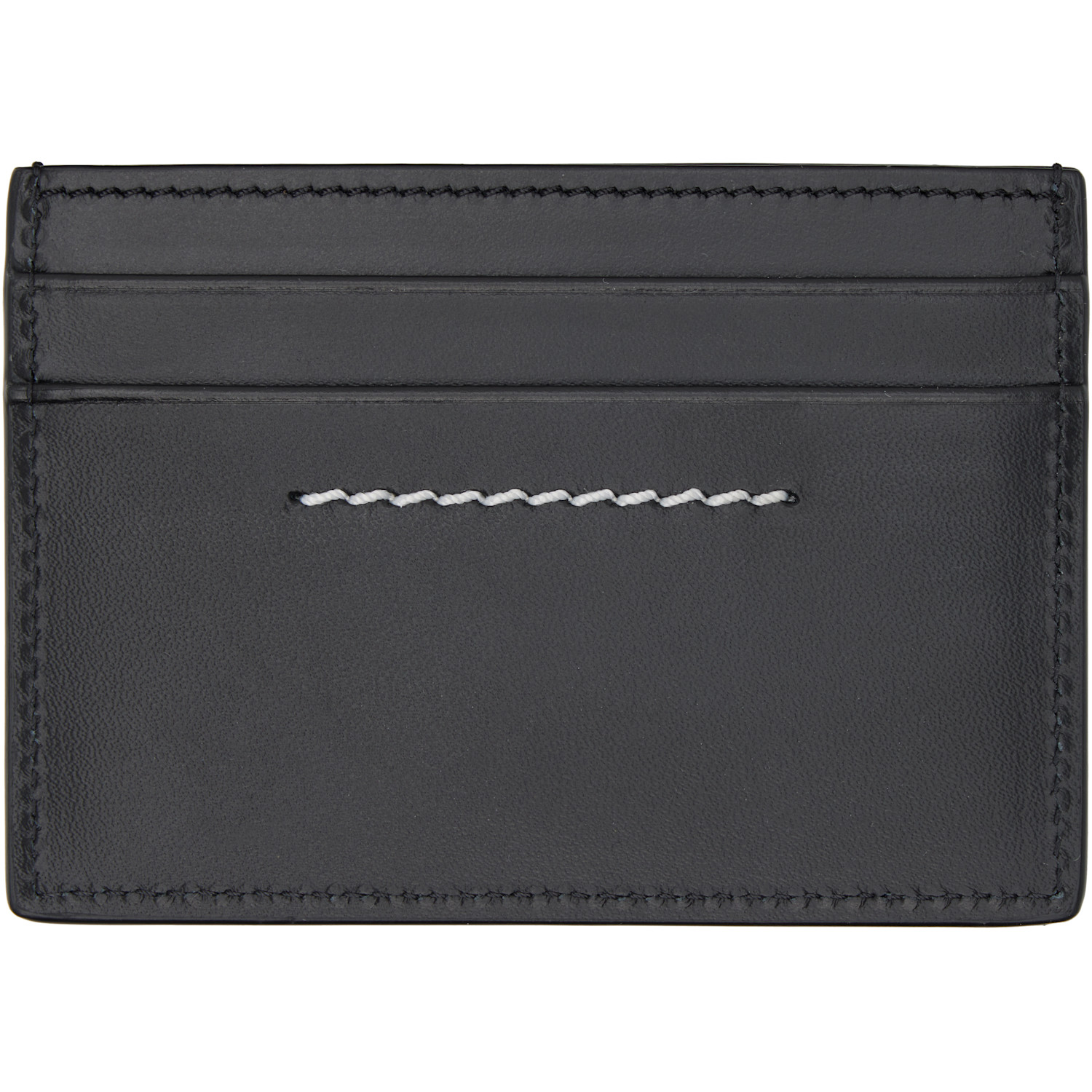  Mm6 Maison Margiela Black Numeric Leather Card Holder 