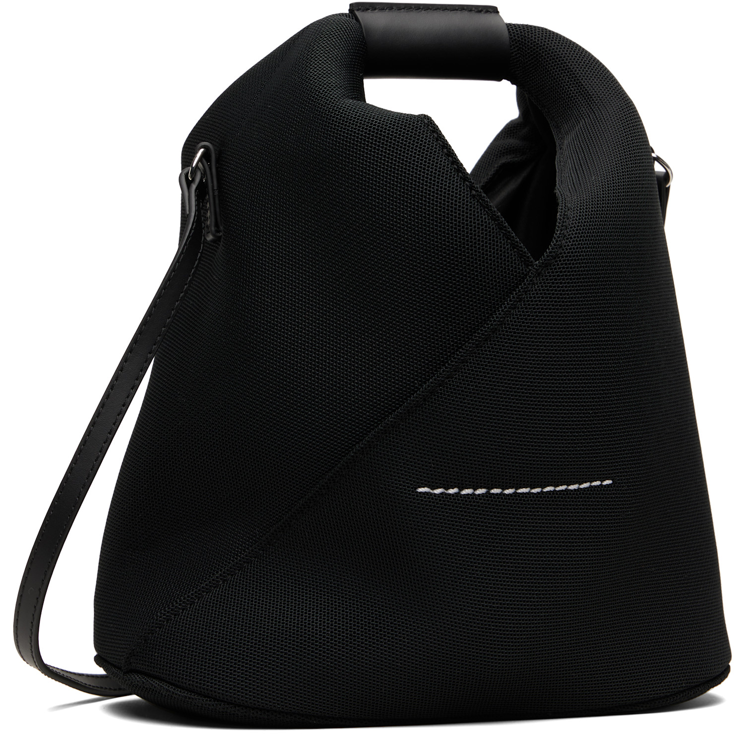  Mm6 Maison Margiela Black Triangle Mesh Crossbody Bag 