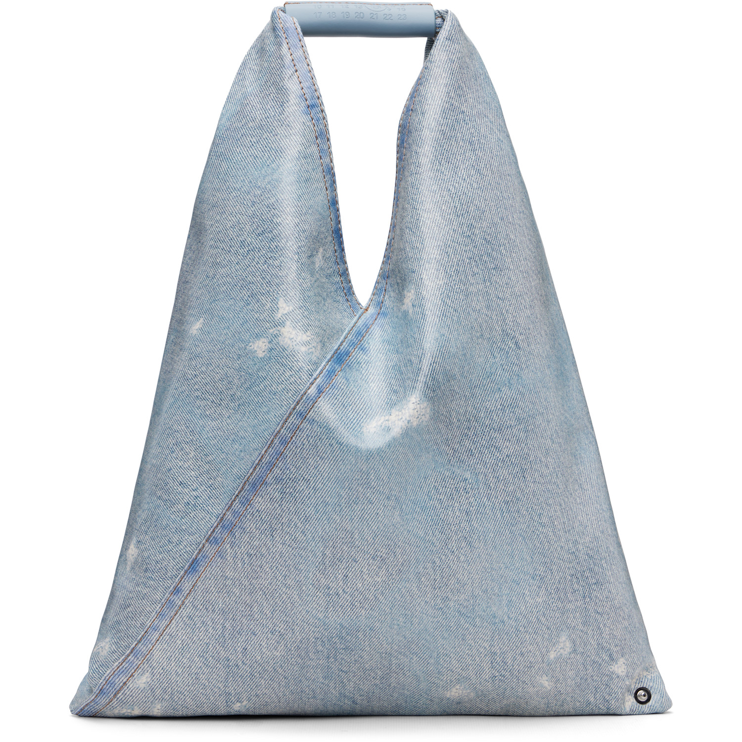 MM6 Maison Margiela Blue Small Triangle Tote