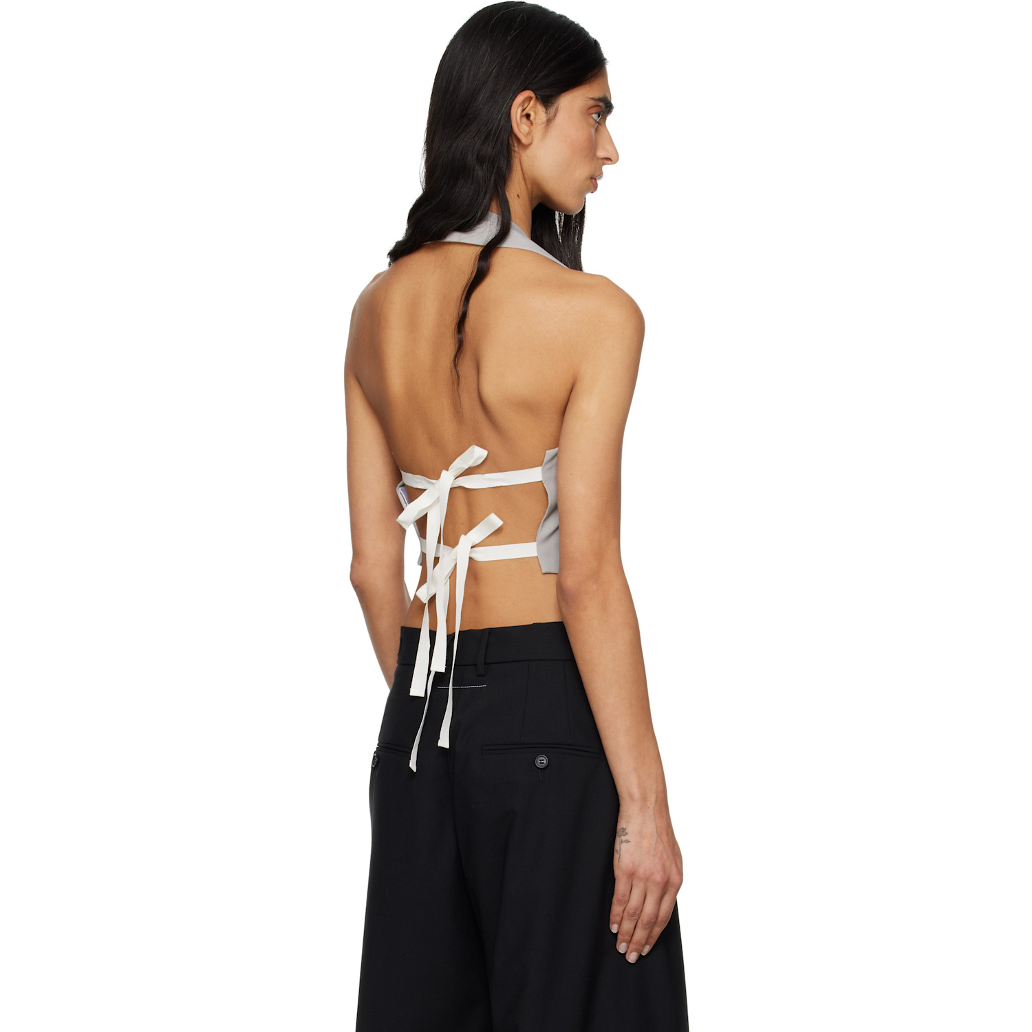  Mm6 Maison Margiela Gray Light Wool Blend Vest 
