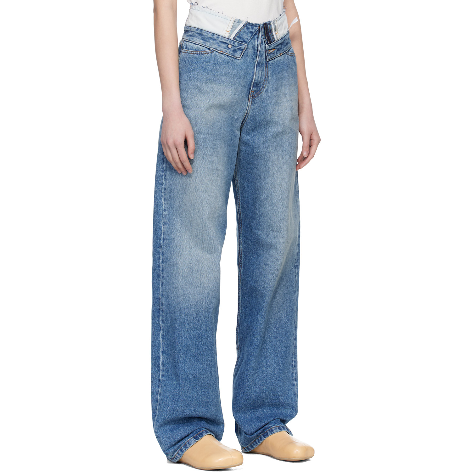  Mm6 Maison Margiela Blue Straight-leg Jeans 
