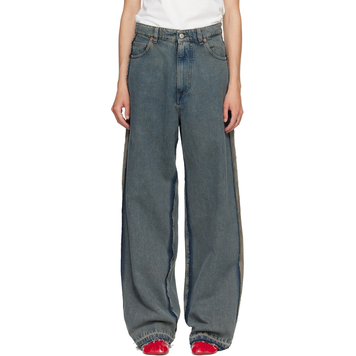 MM6 Maison Margiela Blue 5-Pocket Jeans
