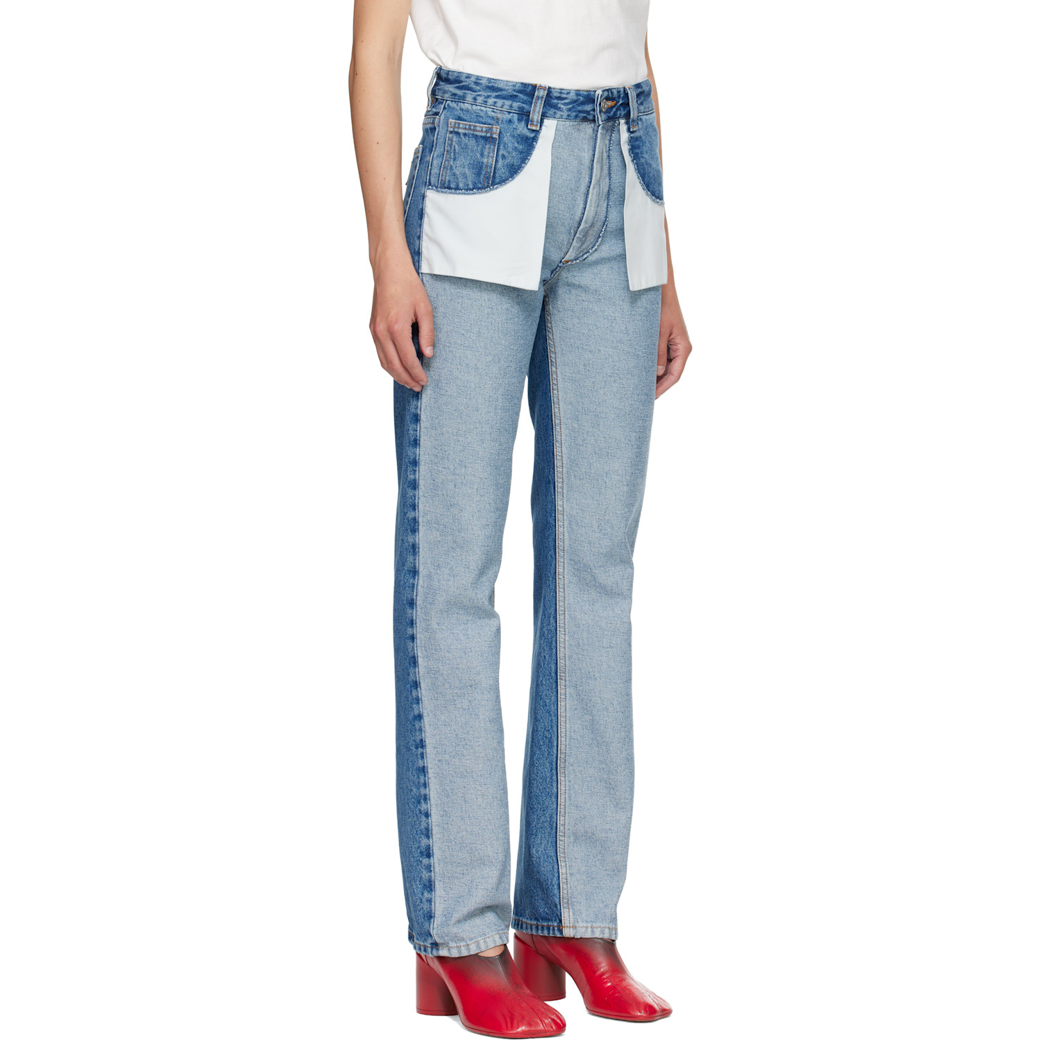  Mm6 Maison Margiela Blue Straight-leg Jeans 