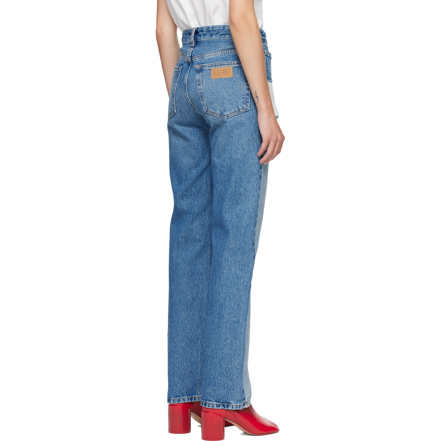  Mm6 Maison Margiela Blue Straight-leg Jeans 