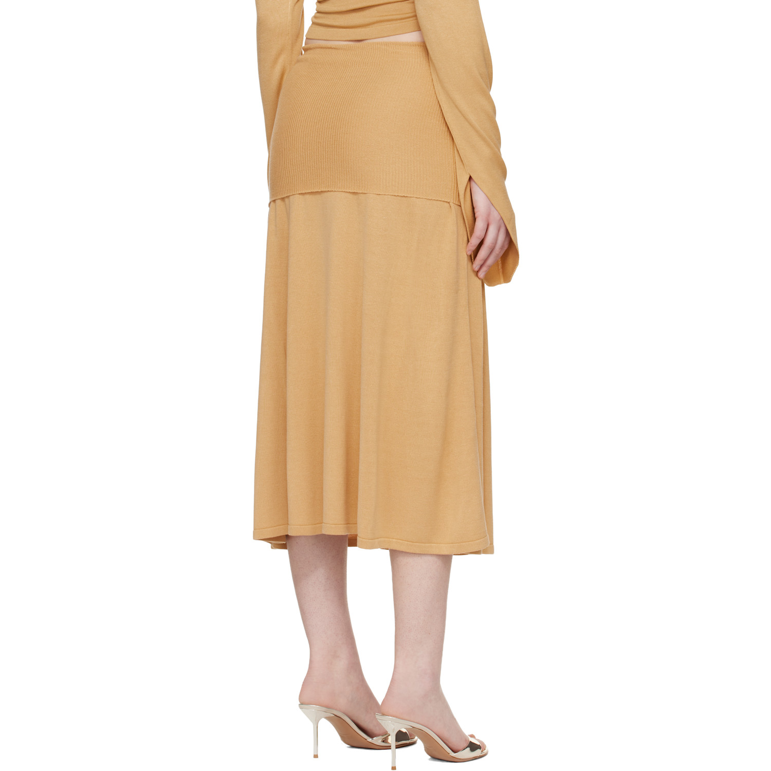  Aya Muse Tan Rylin Midi Skirt 