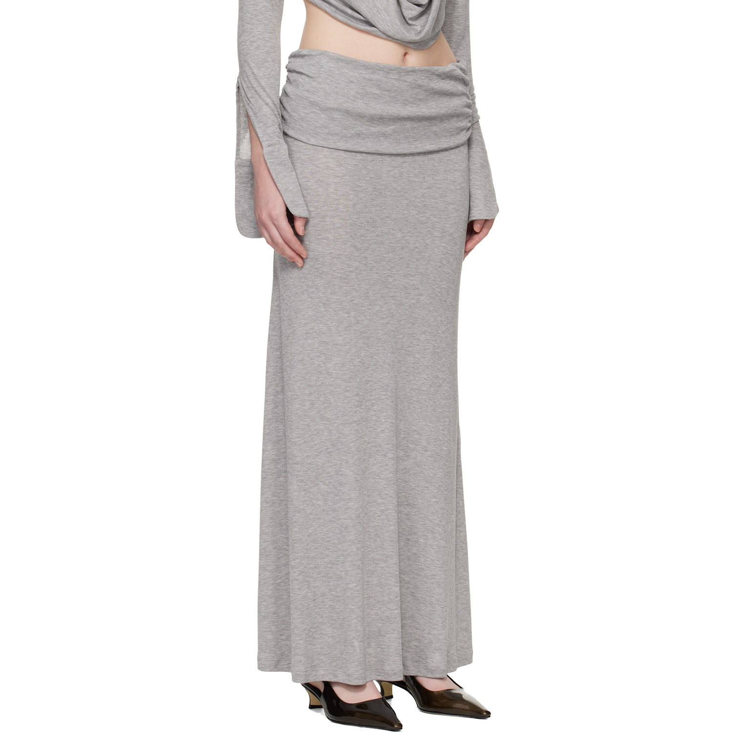  Aya Muse Gray Feyra Midi Skirt 