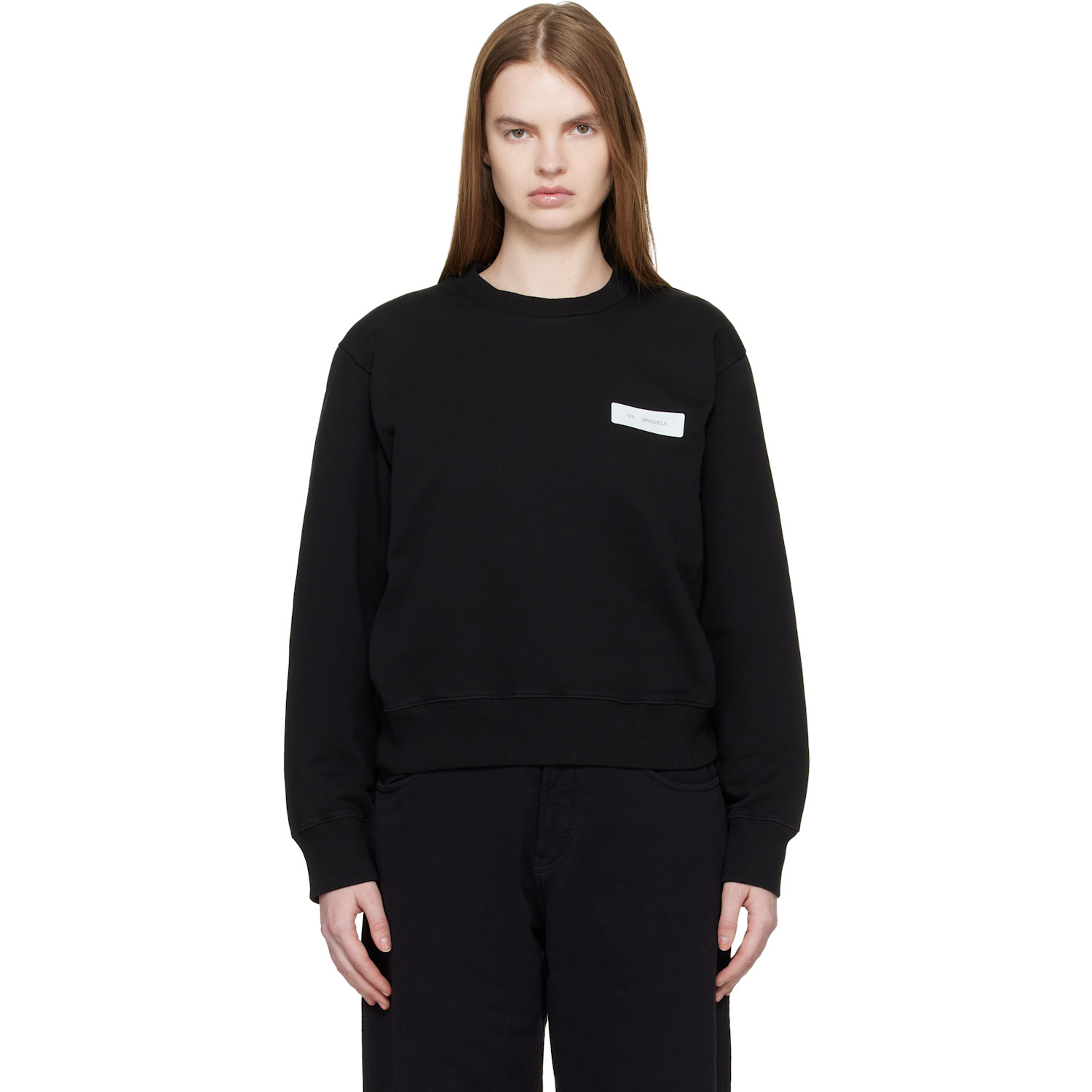 MM6 Maison Margiela Black Cotton Sweatshirt