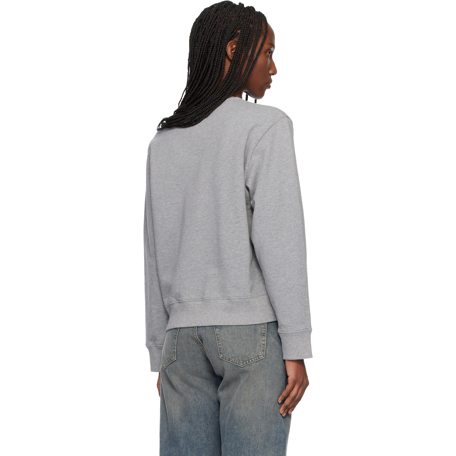  Mm6 Maison Margiela Gray Spray Paint Sweatshirt 