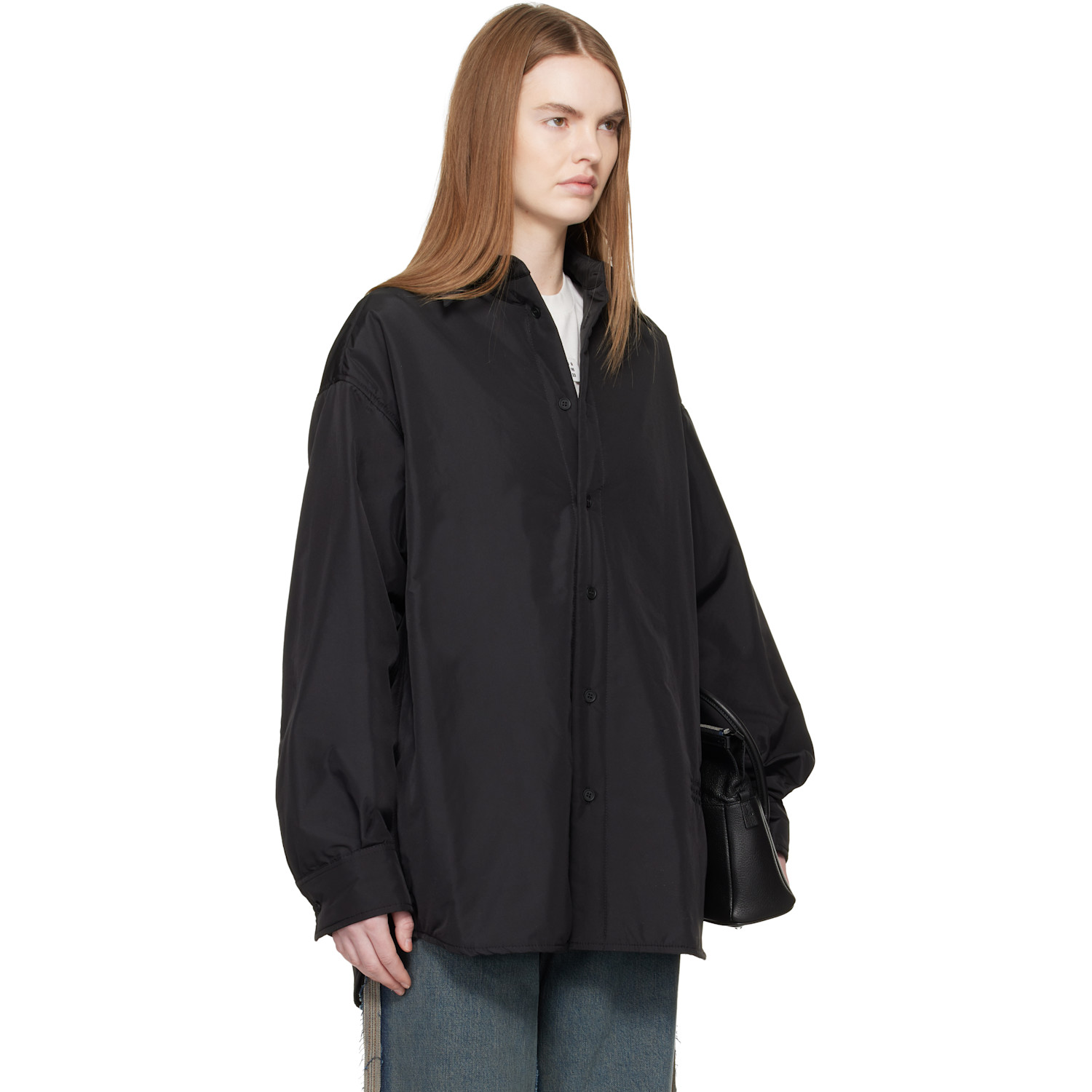  Mm6 Maison Margiela Black Long-sleeved Jacket 