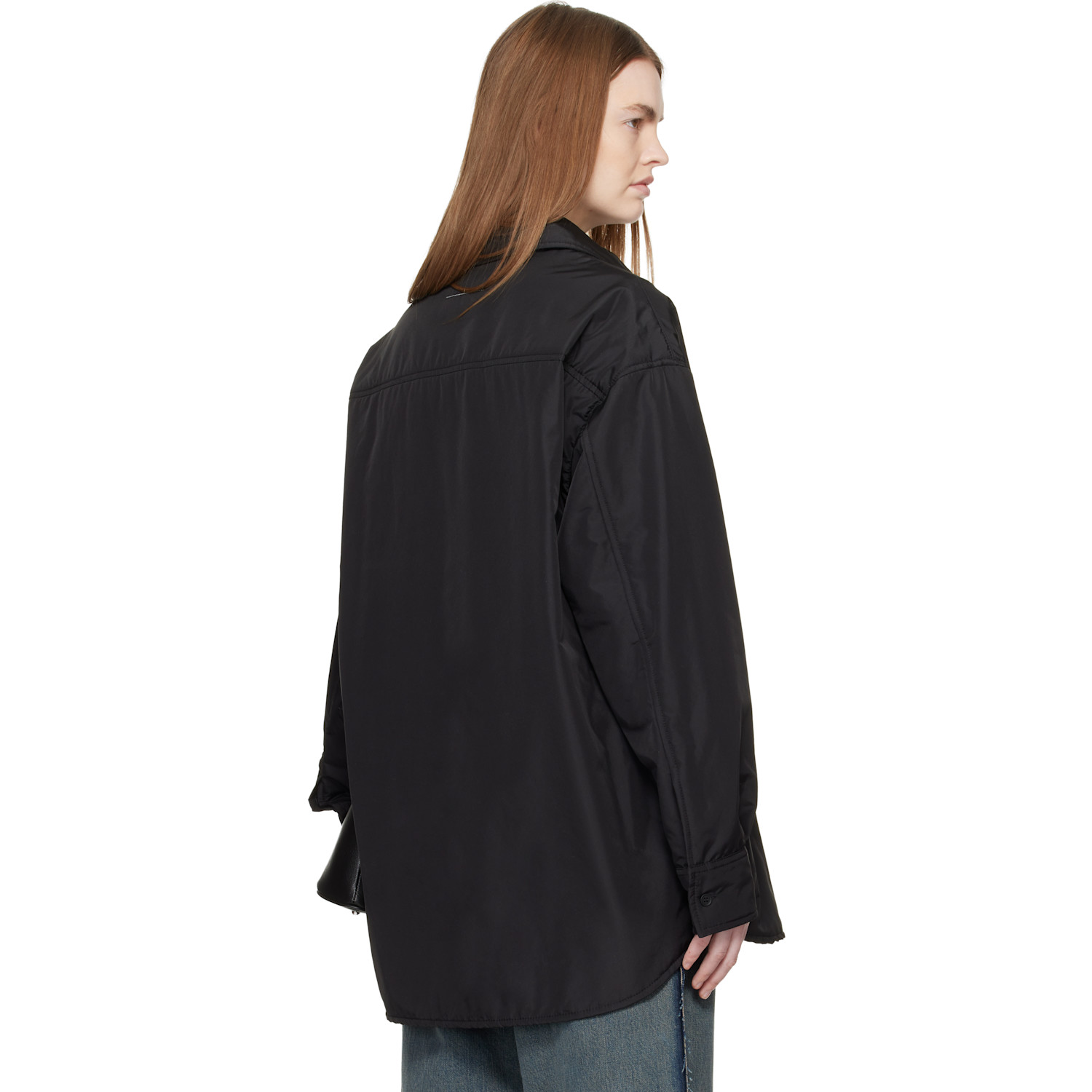  Mm6 Maison Margiela Black Long-sleeved Jacket 