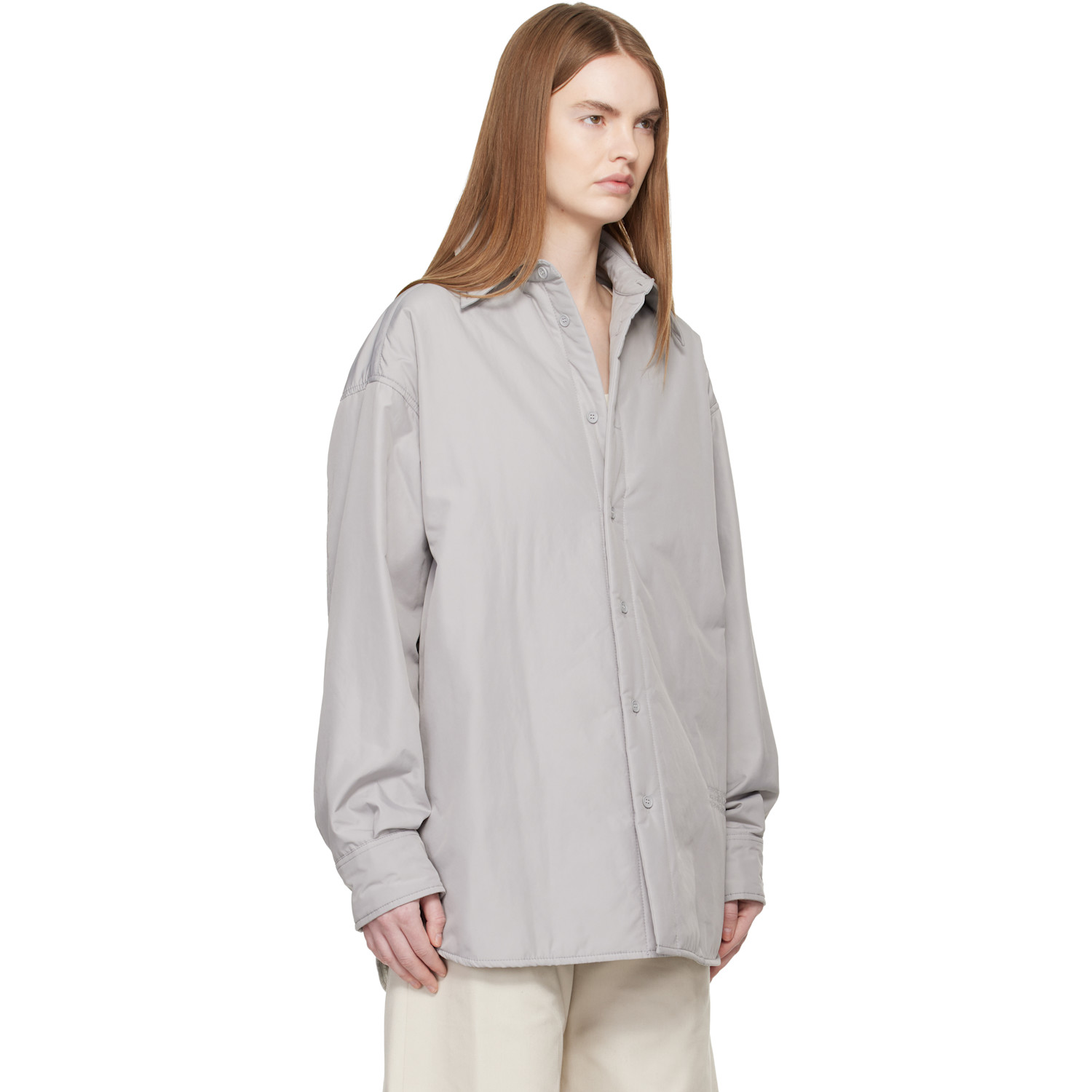  Mm6 Maison Margiela Gray Long-sleeved Jacket 