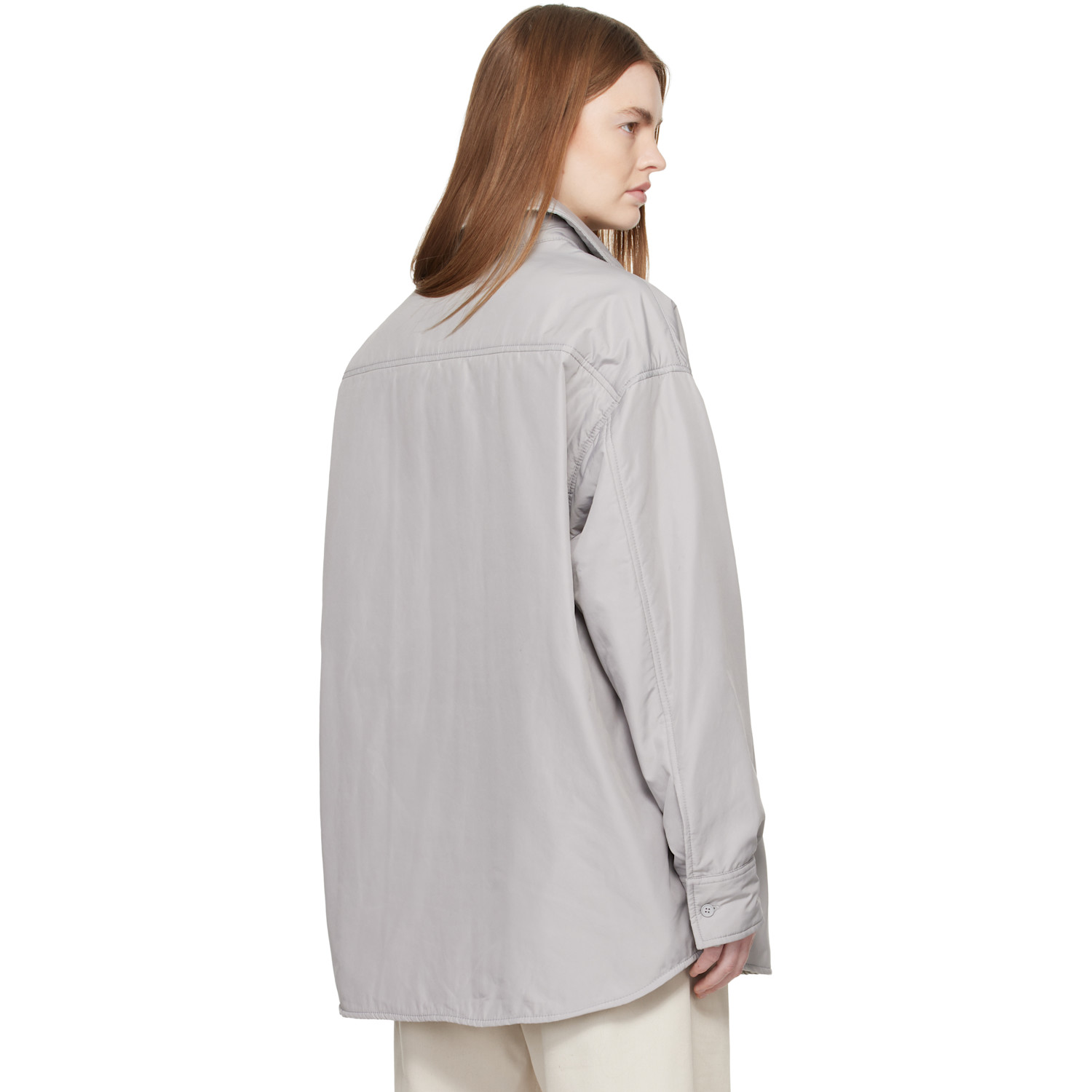  Mm6 Maison Margiela Gray Long-sleeved Jacket 