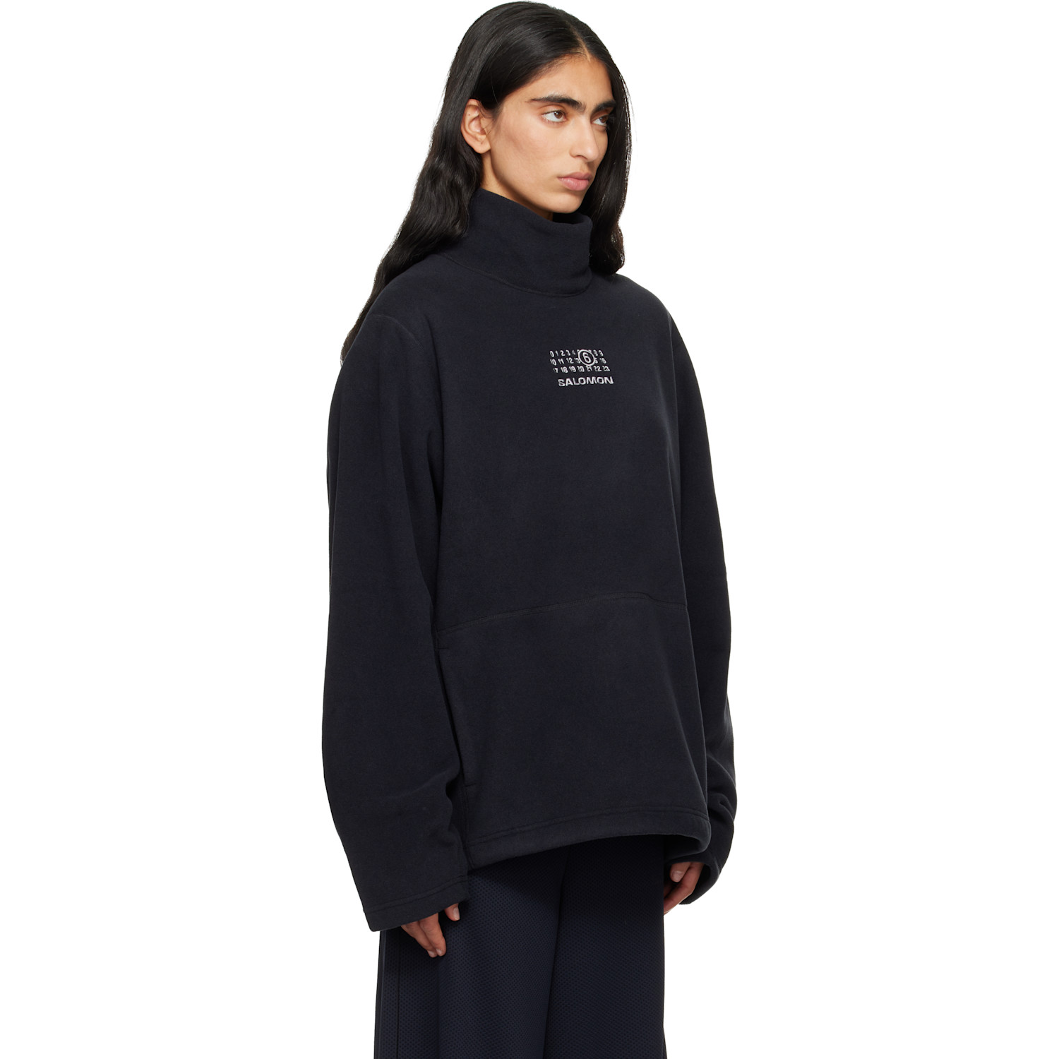  Mm6 Maison Margiela Black Salomon Edition Pile Turtleneck 