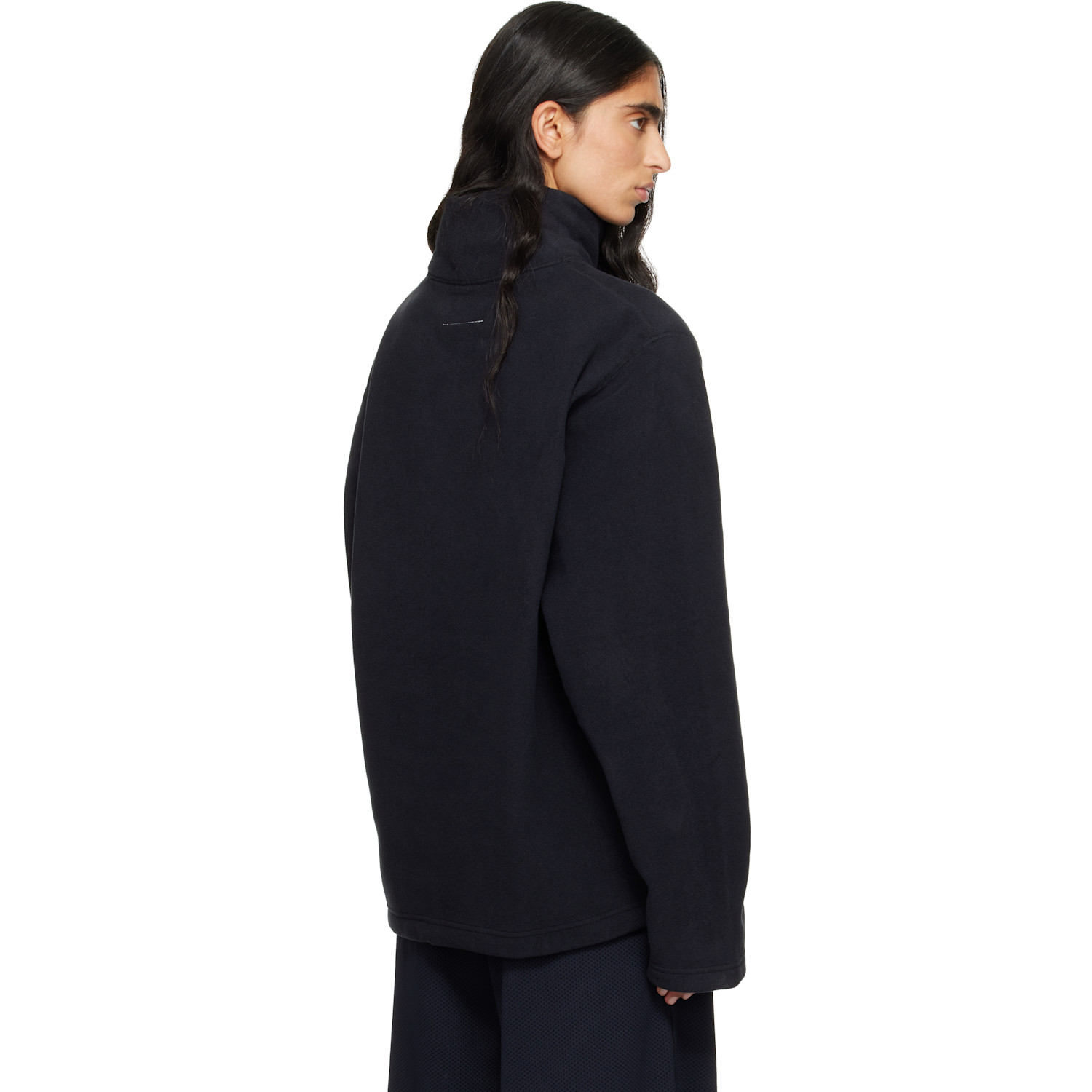  Mm6 Maison Margiela Black Salomon Edition Pile Turtleneck 