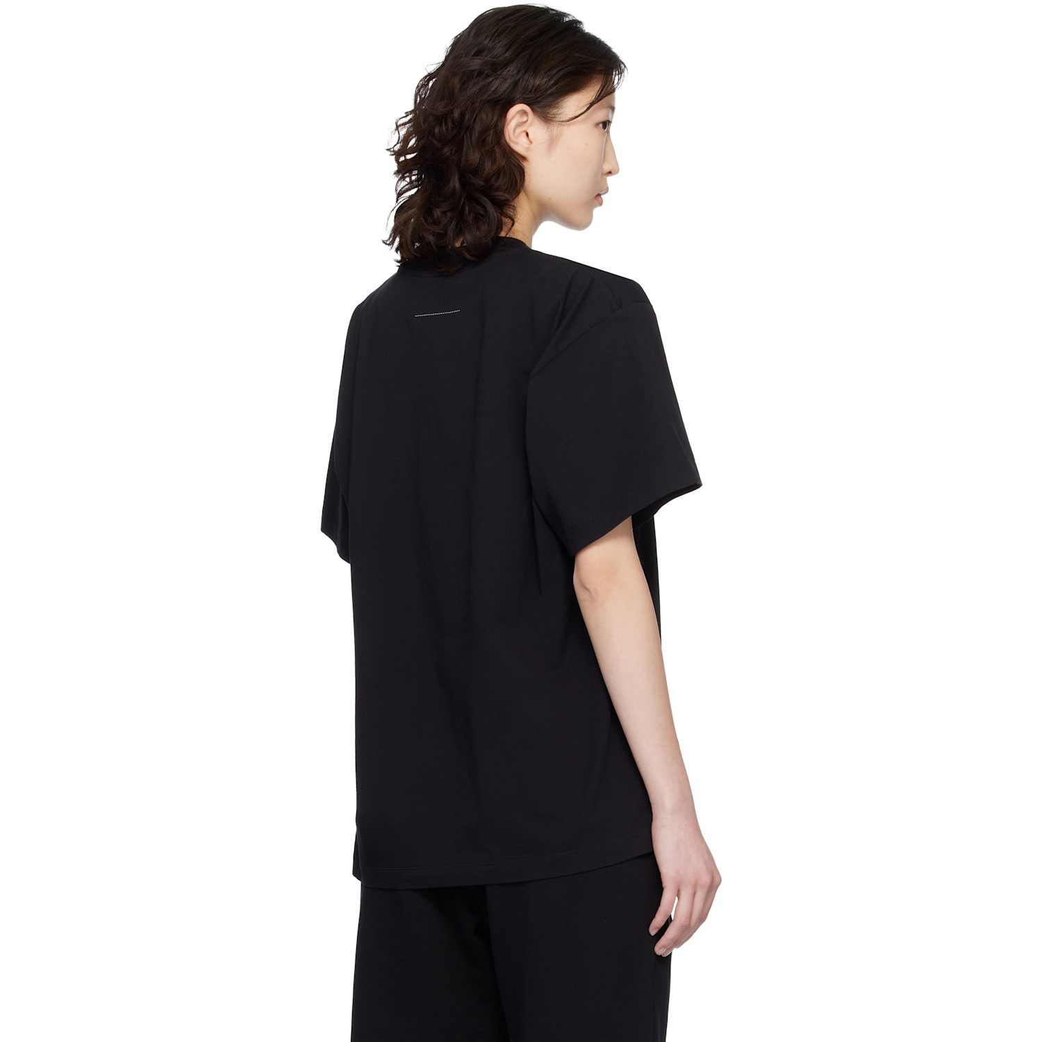  Mm6 Maison Margiela Black Library Stamp T-shirt 
