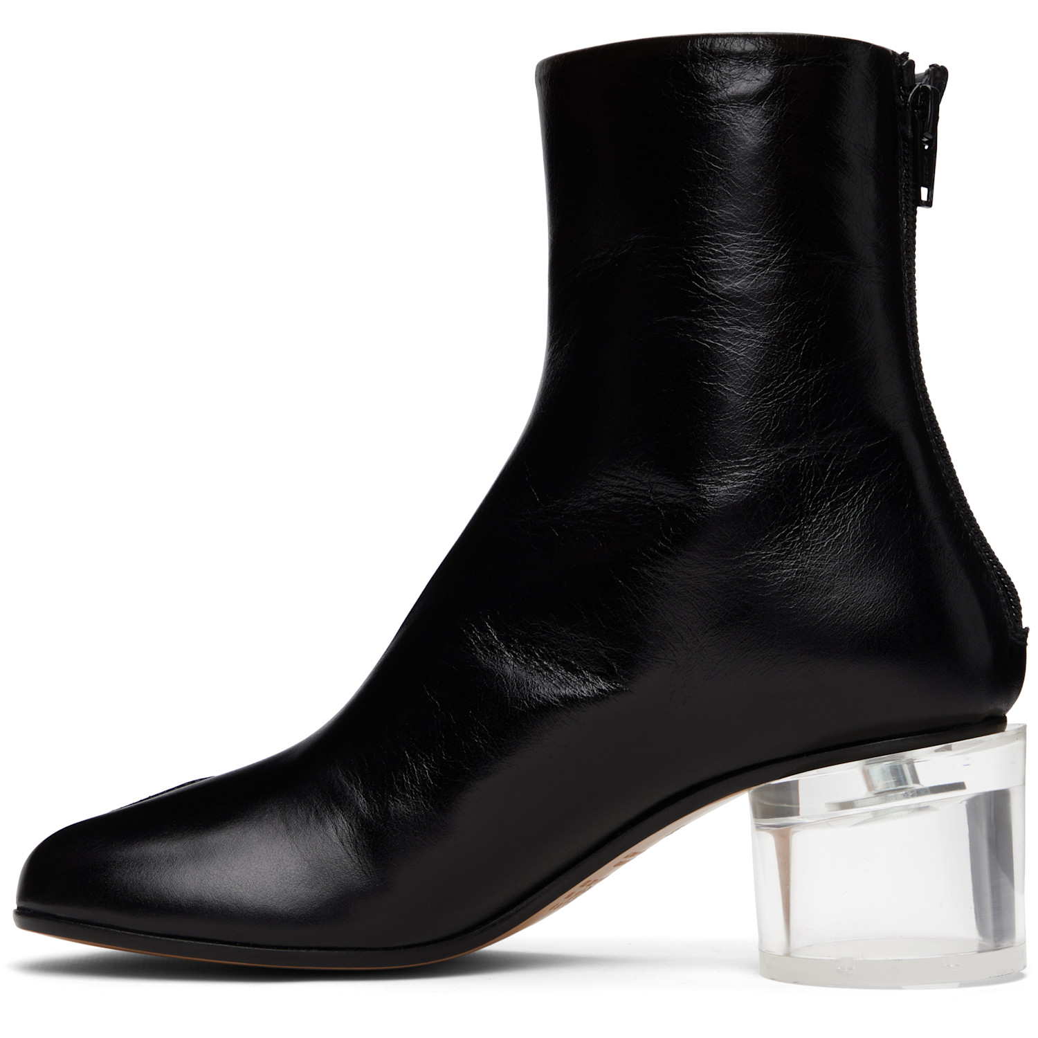  Mm6 Maison Margiela Black Anatomic Ankle Boots 