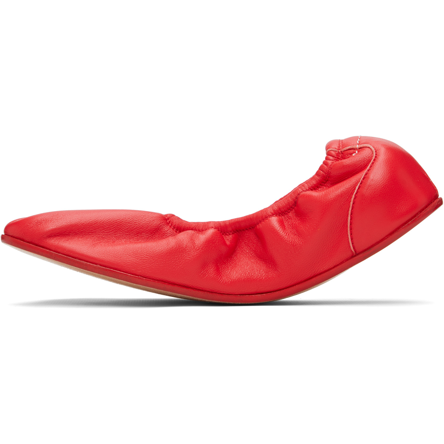  Mm6 Maison Margiela Red Anatomic Travel Ballerina Flats 