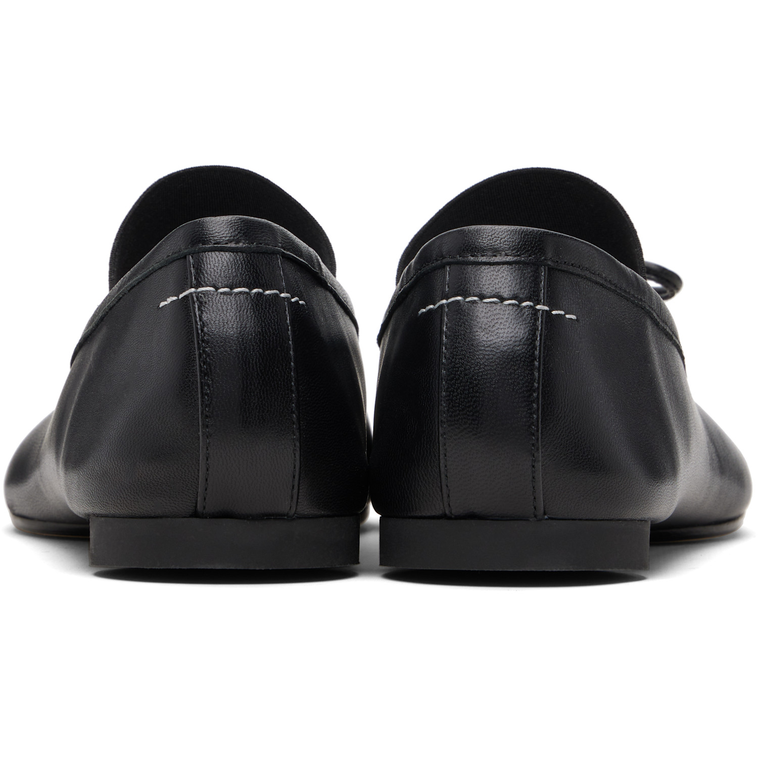  Mm6 Maison Margiela Black Anatomic Numeric Ballerina Flats 