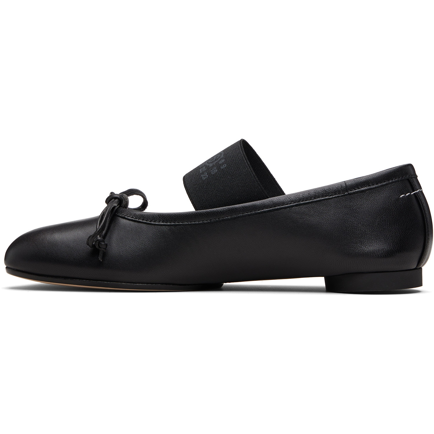  Mm6 Maison Margiela Black Anatomic Numeric Ballerina Flats 