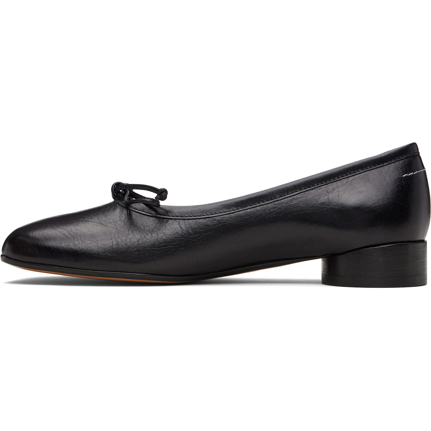  Mm6 Maison Margiela Black Anatomic Numeric Ballerina Flats 