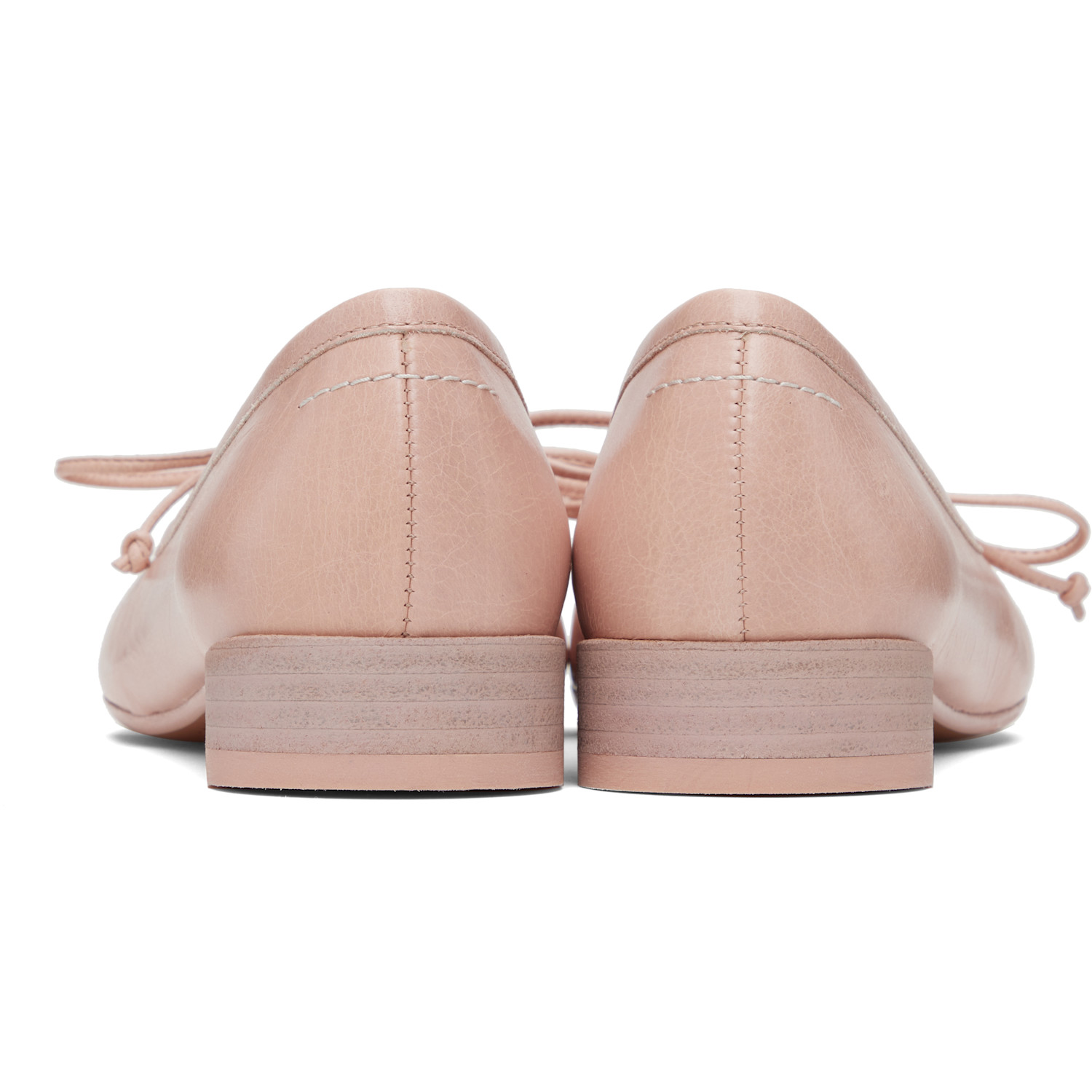 Mm6 Maison Margiela Pink Anatomic Ballerina Flats 