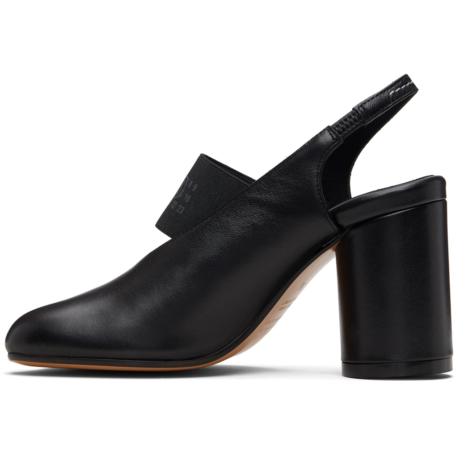  Mm6 Maison Margiela Black Anatomic Numeric Slingback Heels 