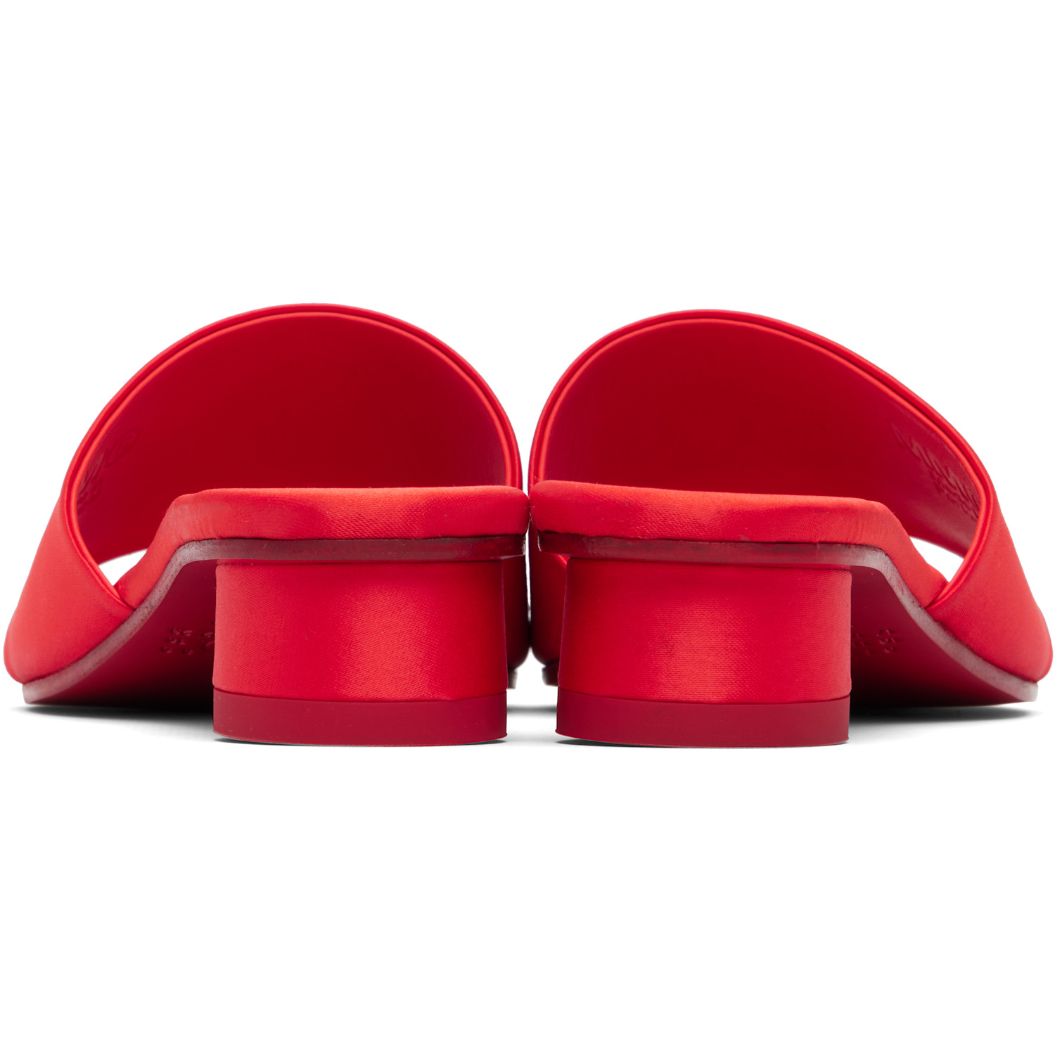  Mm6 Maison Margiela Red Anatomic Numeric Heeled Sandals 