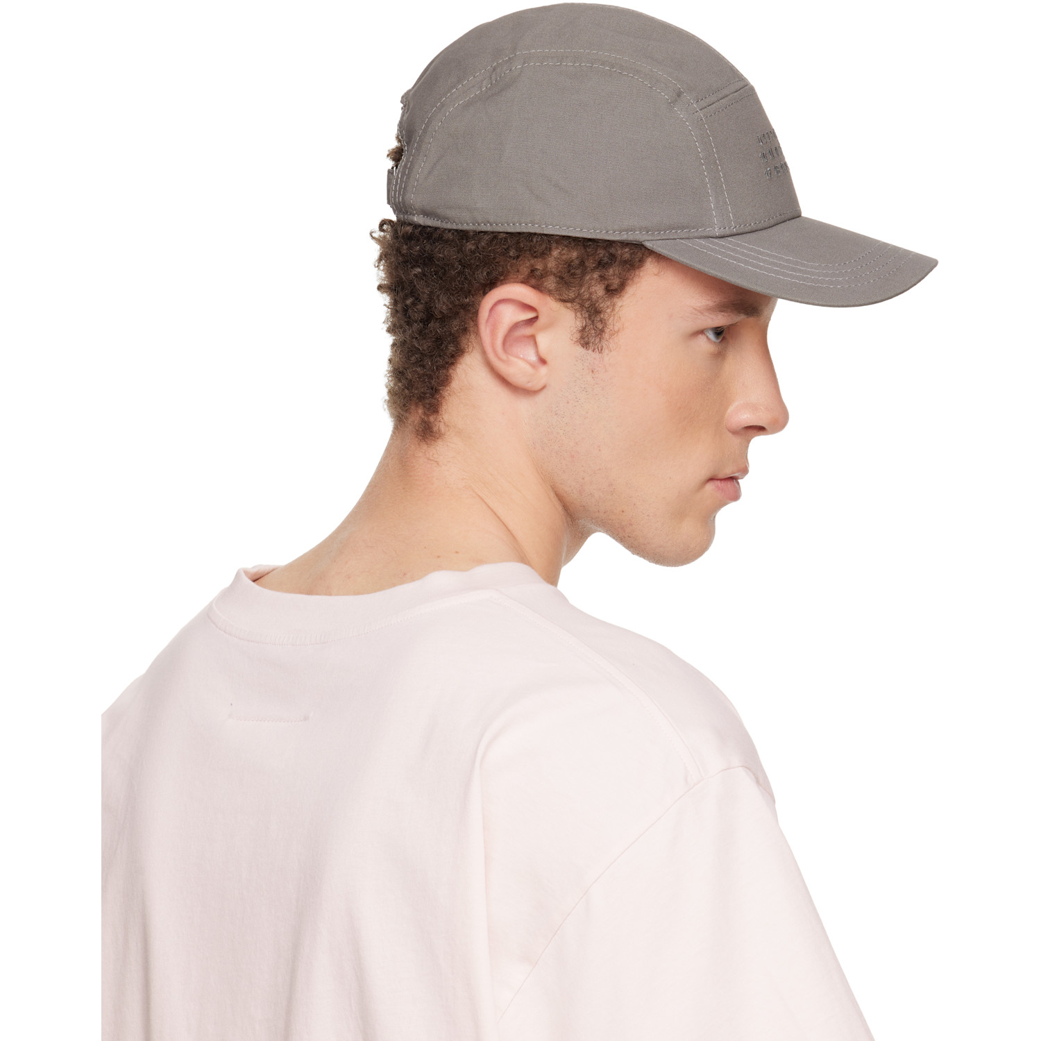  Mm6 Maison Margiela Taupe Embroidered Logo Cap 