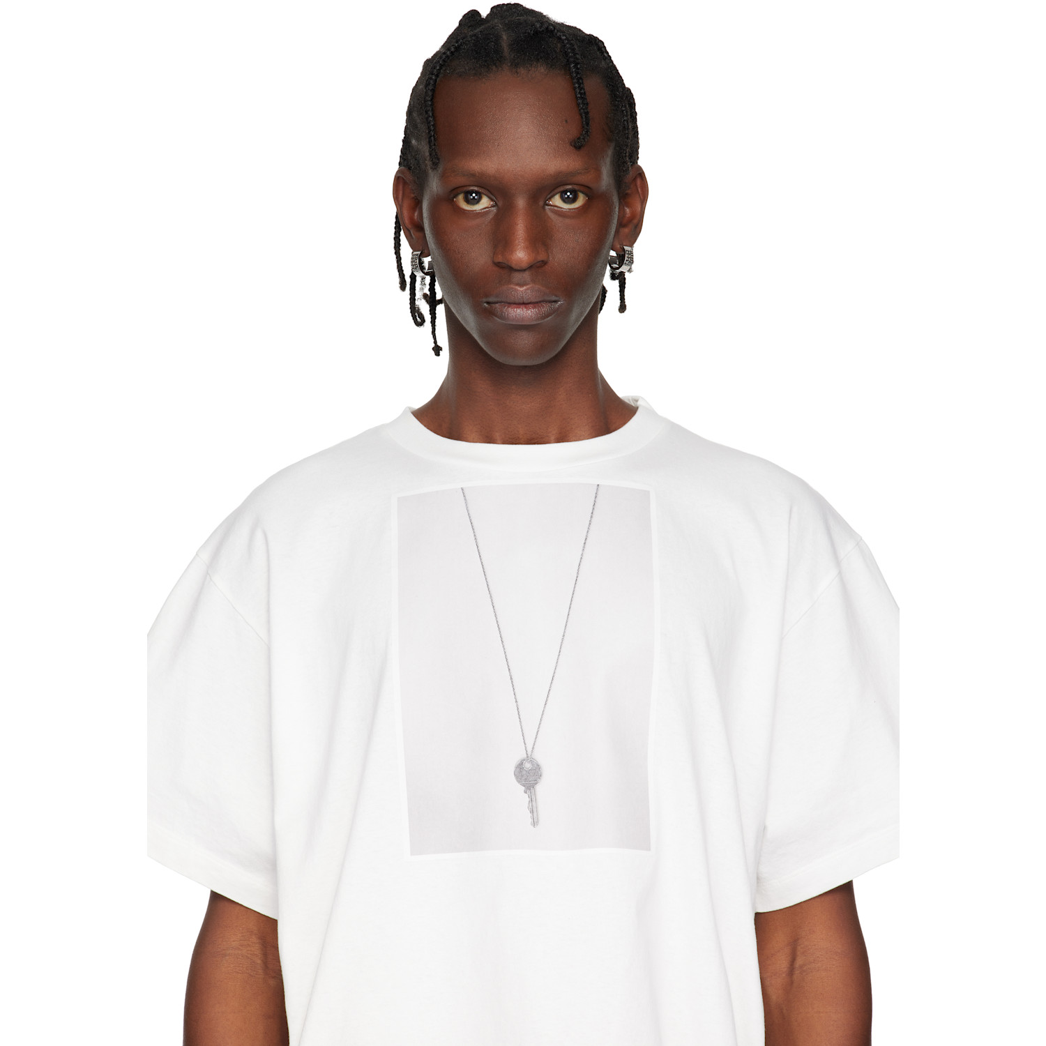  Mm6 Maison Margiela Numeric Minimal Signature Hoop Earrings 
