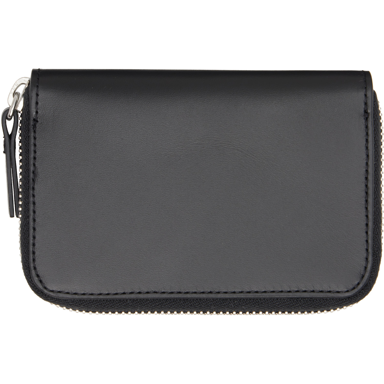  Mm6 Maison Margiela Black Numeric Leather Zip Wallet 