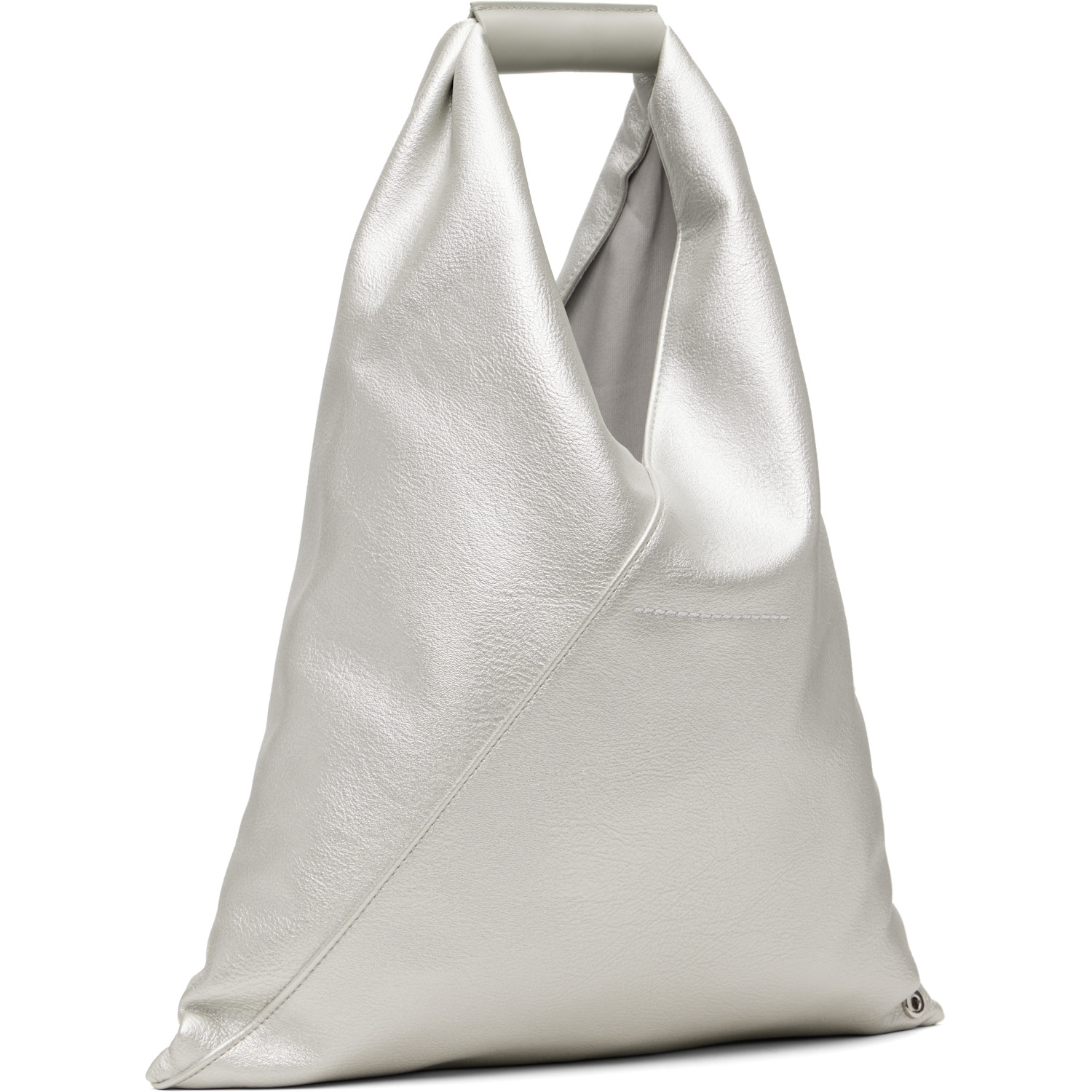  Mm6 Maison Margiela Silver Small Triangle Tote 