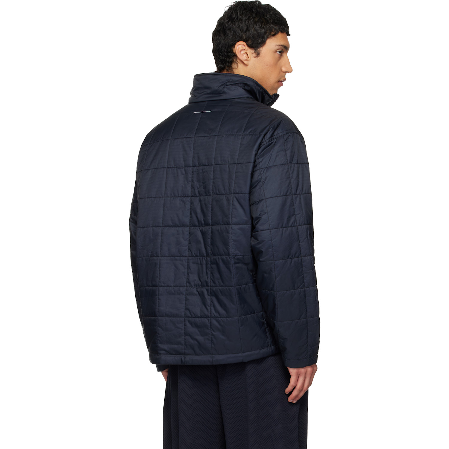  Mm6 Maison Margiela Black Salomon Edition Insulated Half-zip Reversible Jacket 