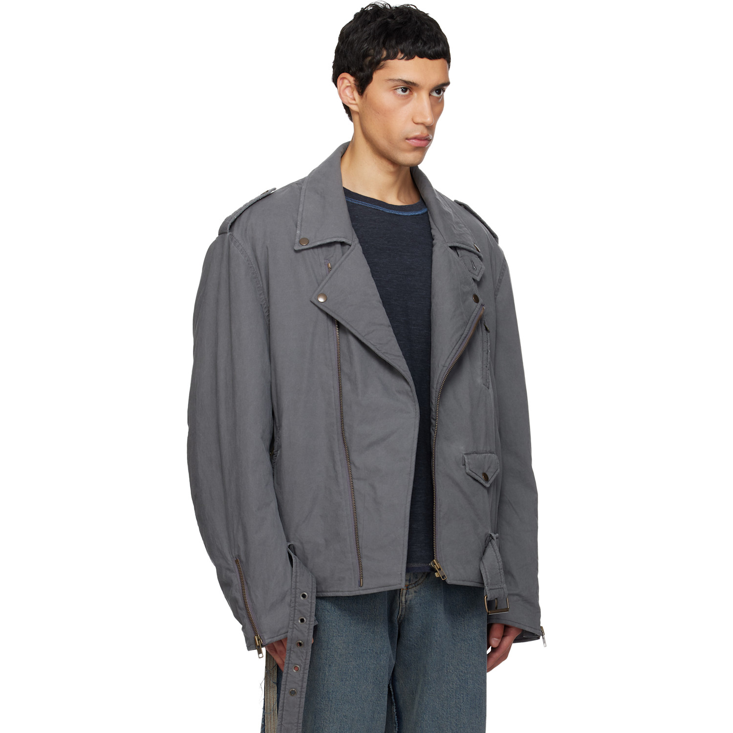  Mm6 Maison Margiela Gray Sports Jacket 