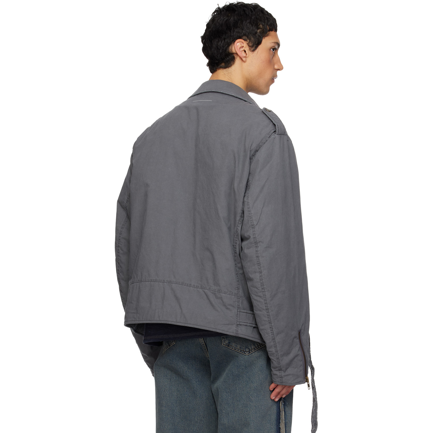  Mm6 Maison Margiela Gray Sports Jacket 