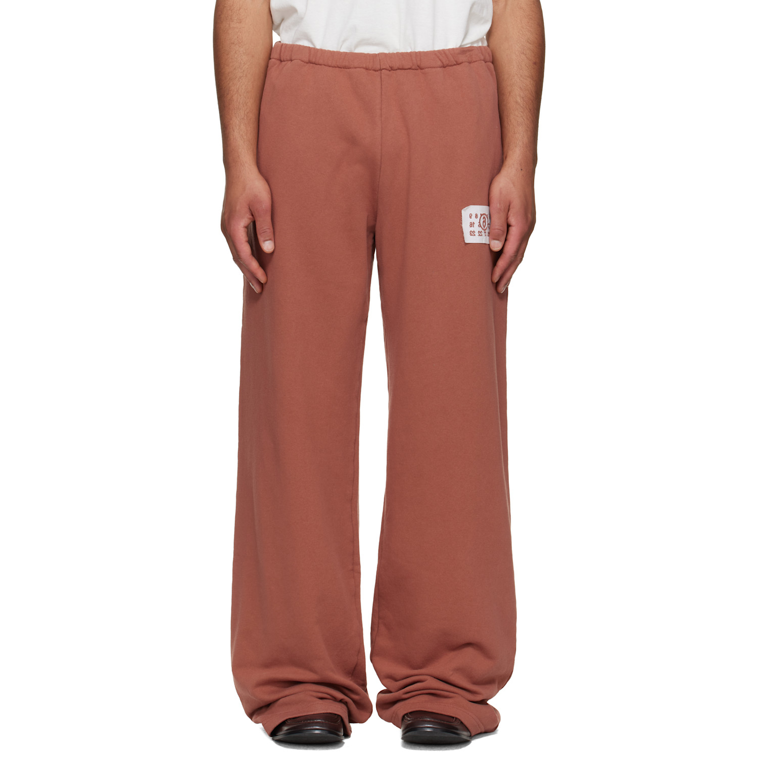 MM6 Maison Margiela Orange Logo Patch Sweatpants