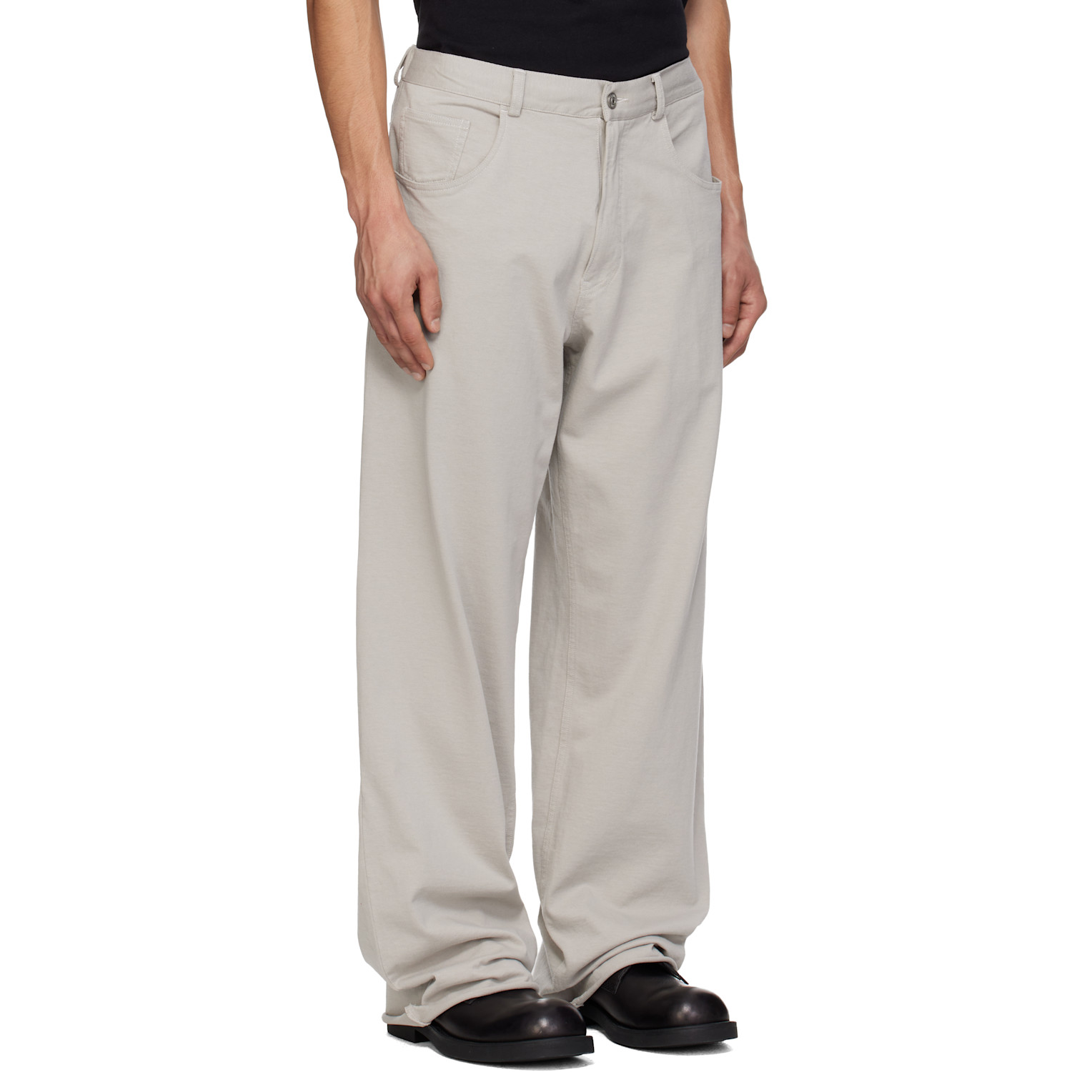  Mm6 Maison Margiela Gray Drawstring Trousers 