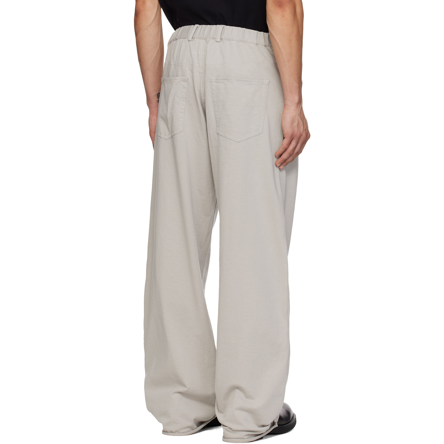  Mm6 Maison Margiela Gray Drawstring Trousers 