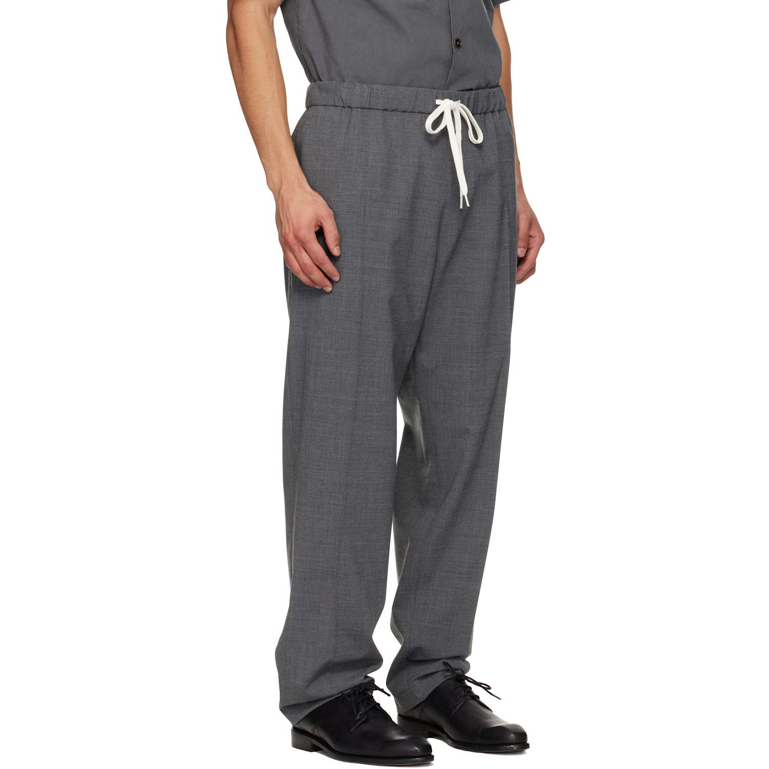  Mm6 Maison Margiela Gray Drawstring Trousers 