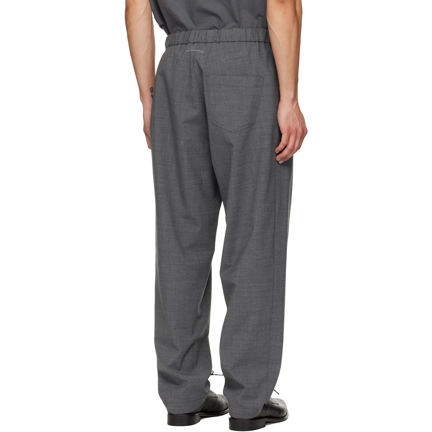  Mm6 Maison Margiela Gray Drawstring Trousers 