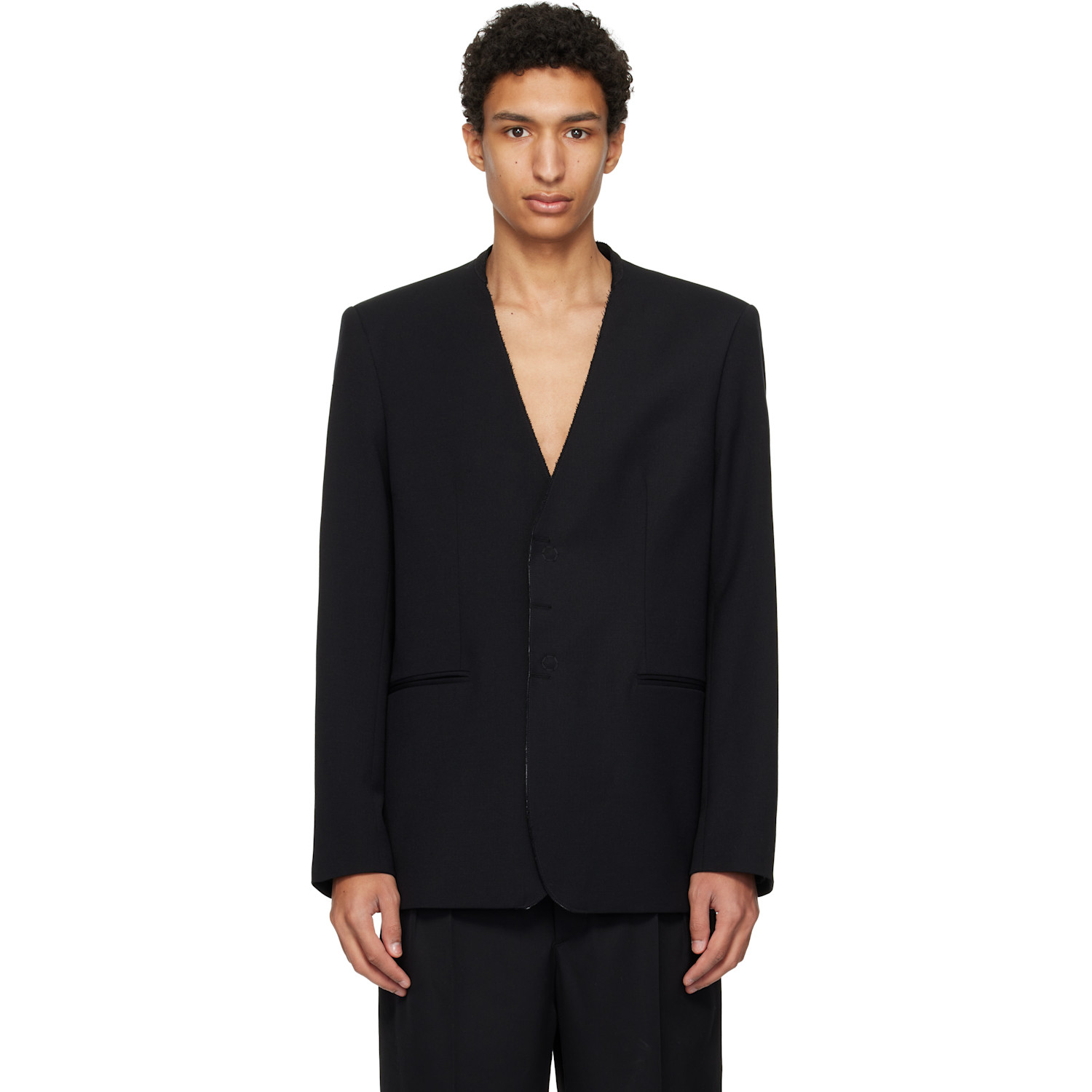 MM6 Maison Margiela Black Wool Blazer