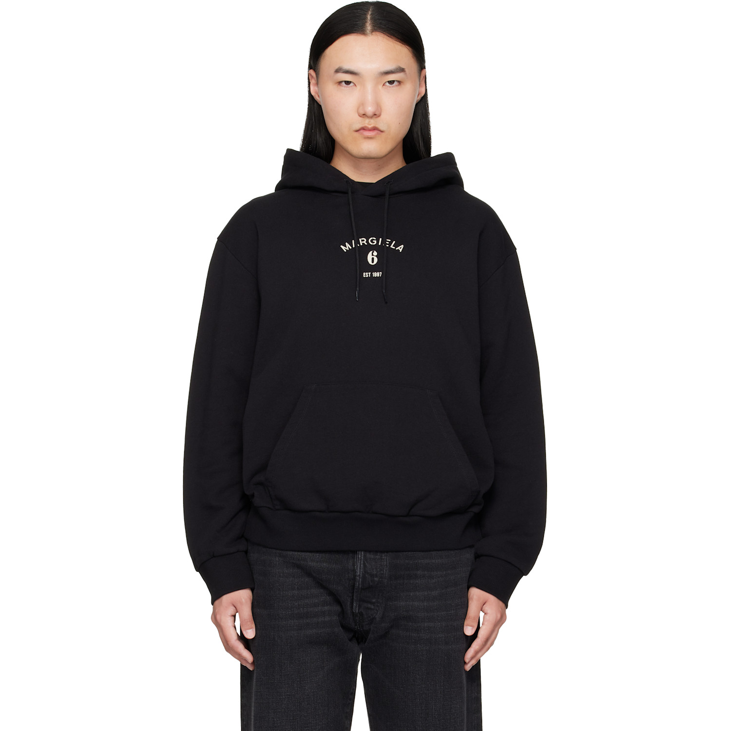 MM6 Maison Margiela Black Logo Hoodie
