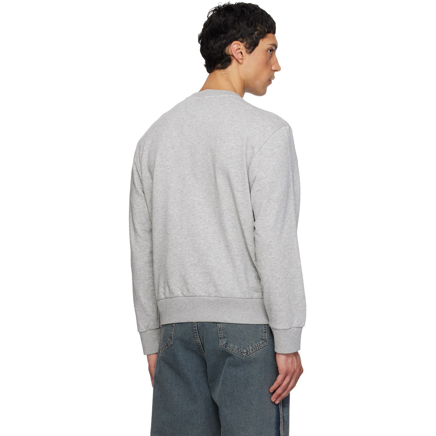  Mm6 Maison Margiela Gray Spray Print Sweatshirt 
