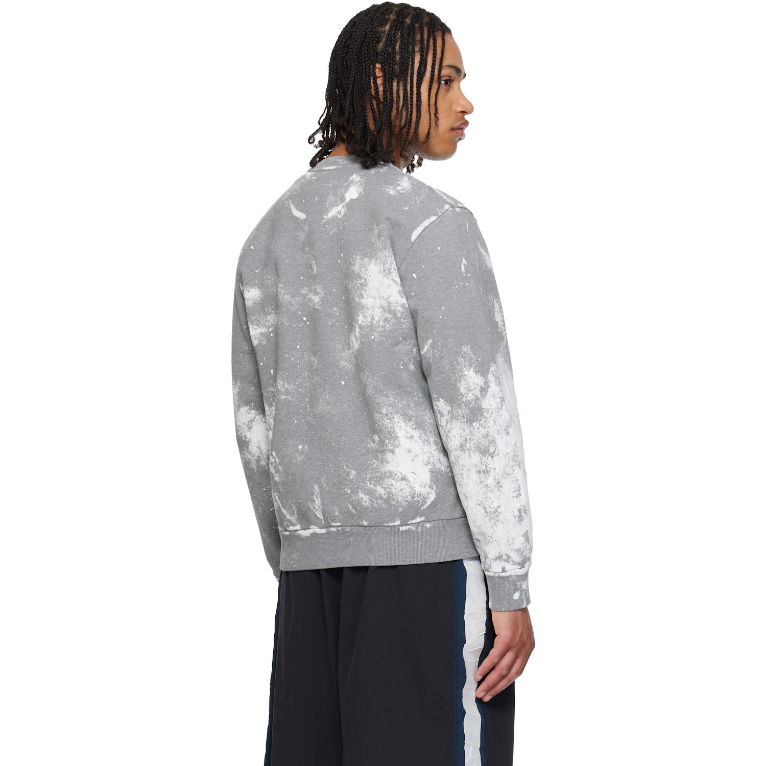  Mm6 Maison Margiela Gray Paint Splatter Sweatshirt 