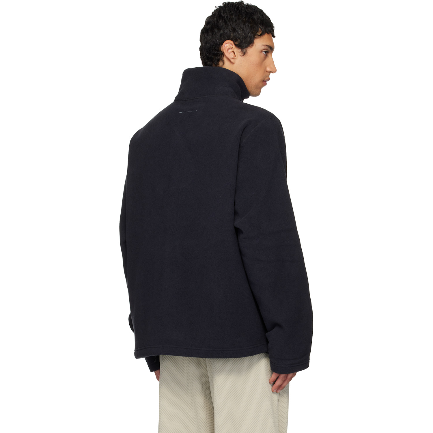  Mm6 Maison Margiela Black Salomon Edition Pile Turtleneck 