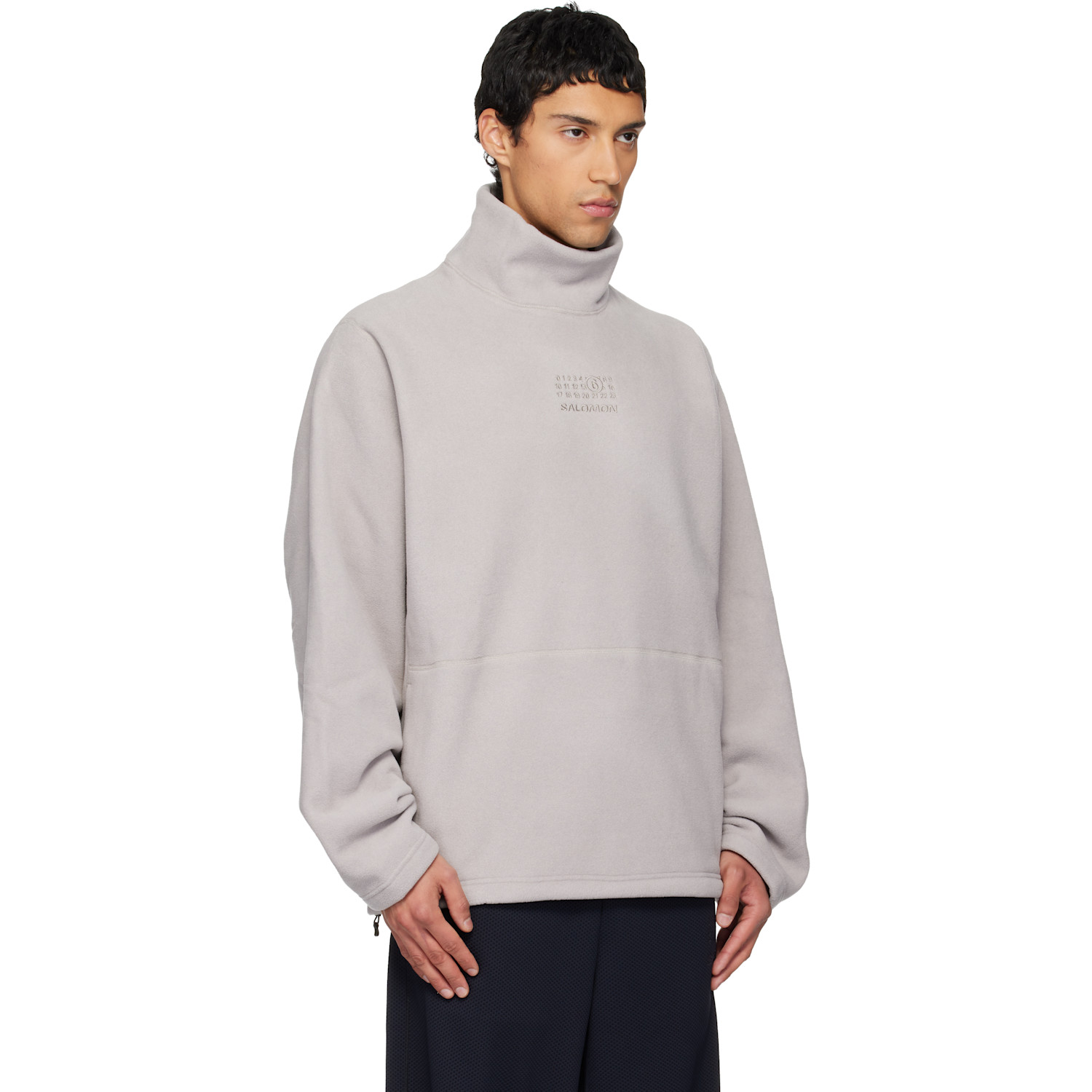  Mm6 Maison Margiela Beige Salomon Edition Pile Turtleneck 