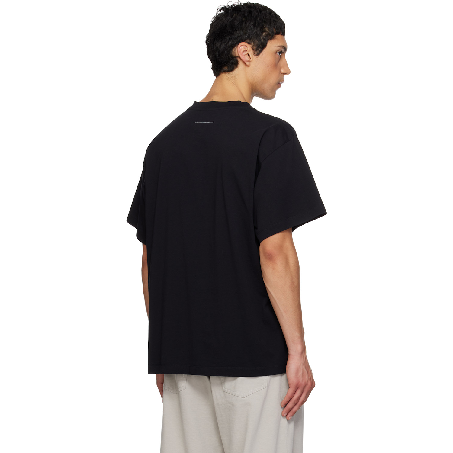  Mm6 Maison Margiela Black Library Stamp T-shirt 