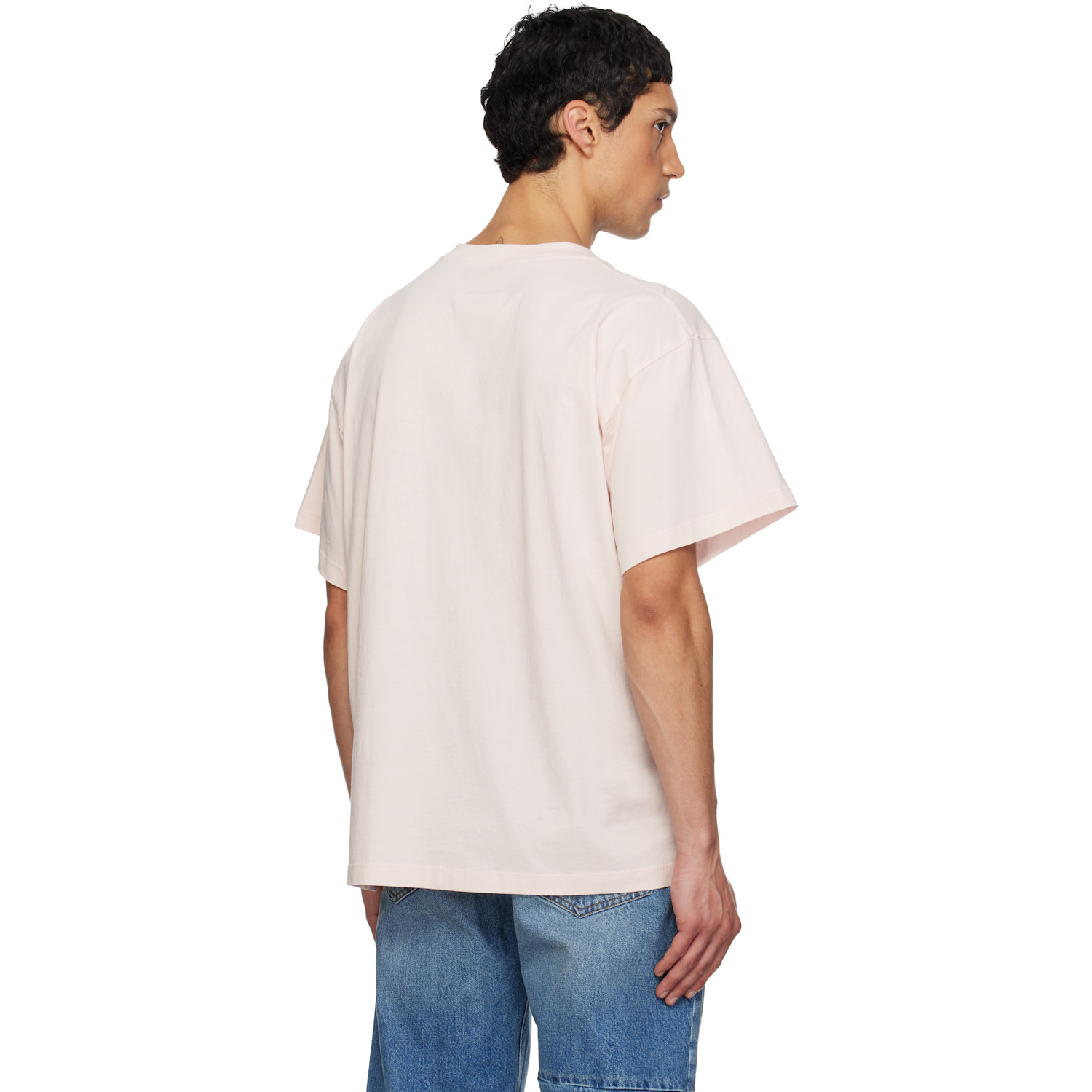  Mm6 Maison Margiela Pink Library Stamp T-shirt 