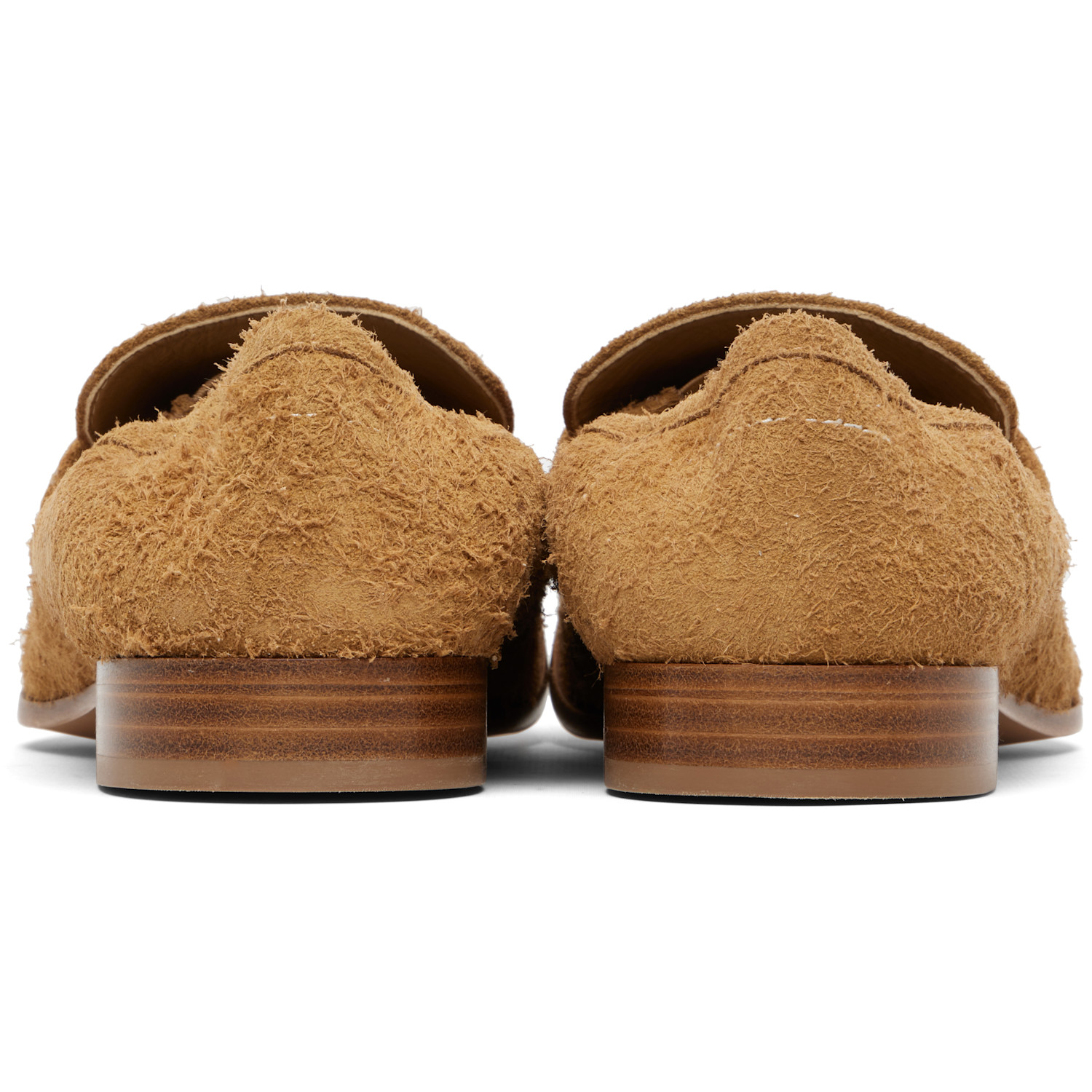  Mm6 Maison Margiela Tan Swing-toe Leather Loafers 